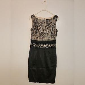 New, fitted formal dress, cocktail length, size 6